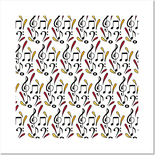 Music Notes | Musical | Warm Palette Wall Art by HLeslie Design